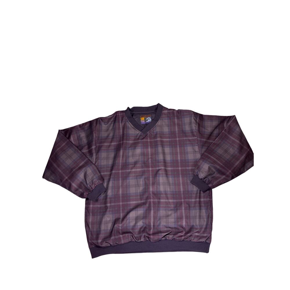 Vintage Golf Windbreaker Plaid Jacket Men’s Large Old Money Classic Retro Light